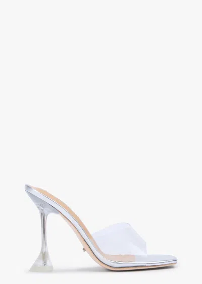 Tony Bianco Serri Clear Vinylite/silver