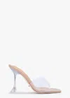 Tony Bianco Serri Clear Vinylite/skin Nappa In Clear Vinylite/skin Nappa