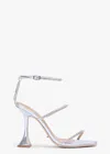Tony Bianco Shy Sandal In Silver Nappa Metallic