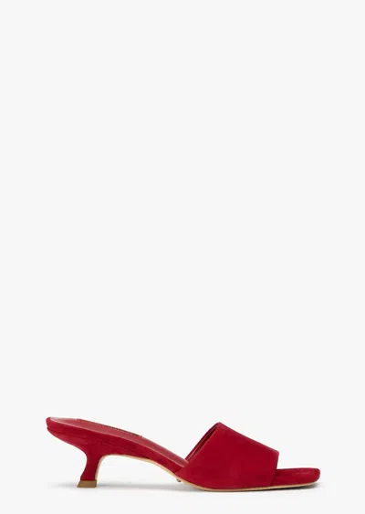 Tony Bianco Tate Scarlet Suede In Red
