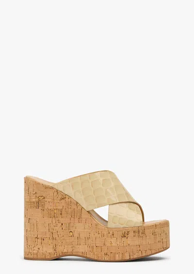 Tony Bianco Vamore Beige Croc Patent