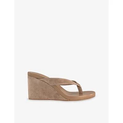 Tony Bianco Womens Avanti Suede Heeled Wedges Wheat Suede Eur 37 / 4 Uk