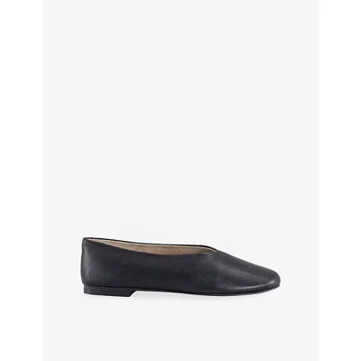 Tony Bianco Womens Black Nappa Cuba Leather Ballet Flats Eur 40 / 7 Uk