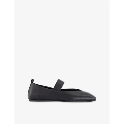 TONY BIANCO WOMENS BLACK NAPPA HAWAII STRAP LEATHER BALLET FLATS EUR 36 / 3 UK