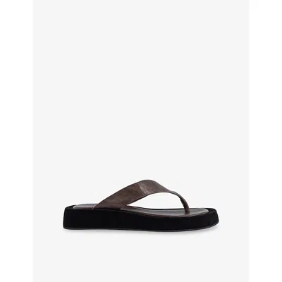 Tony Bianco Kyra Toe Thong Sandals In Black