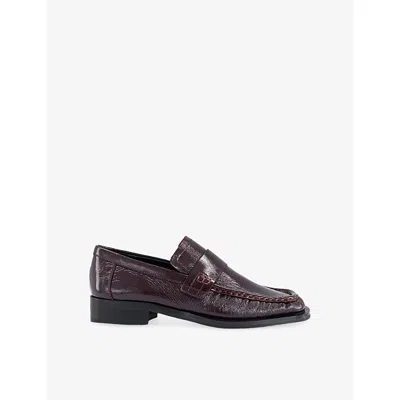 Tony Bianco Womens  Grand Leather Loafers In Burgundy