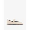 Tony Bianco Womens  Hawaii Strap Leather Ballet Flats In Vanilla Nappa