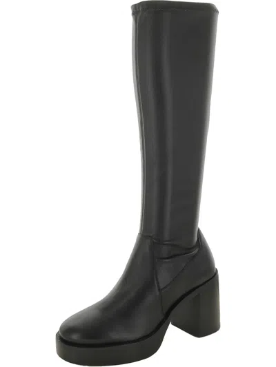 Tony Bianco Womens Zipper Leather Mid-calf Boots In Black