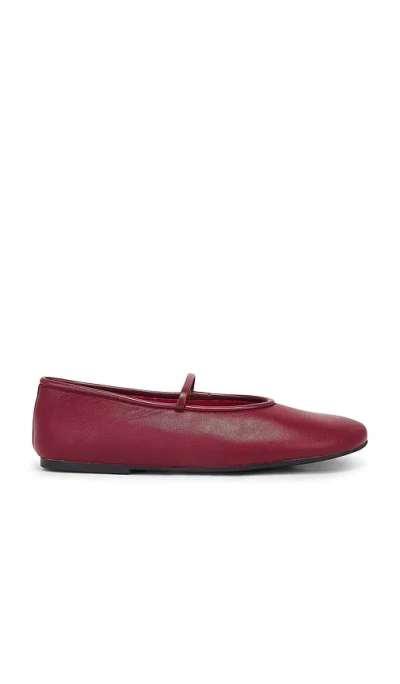 Tony Bianco X Revolve Martinez Flat In Ruby Nappa