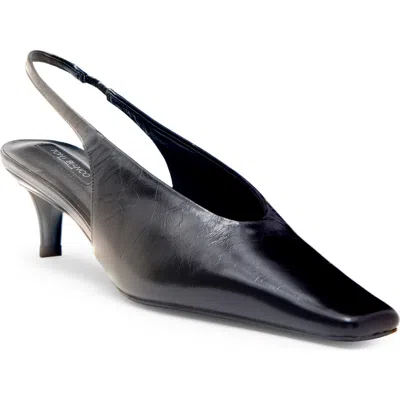 Tony Bianco Zen Kitten Heel Slingback Pump In Black Crinkle