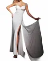 Tony Bowls One-shoulder Prom Dress In White In White