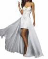 Tony Bowls Sweetheart Flared Skirt Prom Dress In White In White