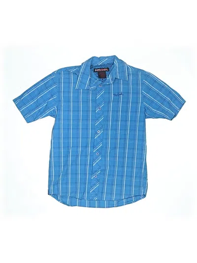 Pre-owned Tony Hawk Kids' Short Sleeve Button Down Shirt In Blue