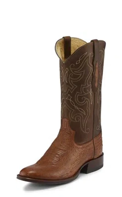 Pre-owned Tony Lama 13in 1911 Mens Brown Tundra Patron Leather Cowboy Boots