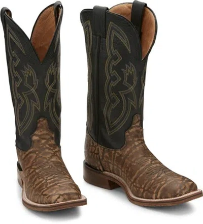 Pre-owned Tony Lama 13in Americana Mens Taupe Galan Leather Cowboy Boots In Brown