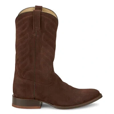 Pre-owned Tony Lama Derby Amado Medium Round Toe Cowboy Mens Brown Casual Boots Dr3041
