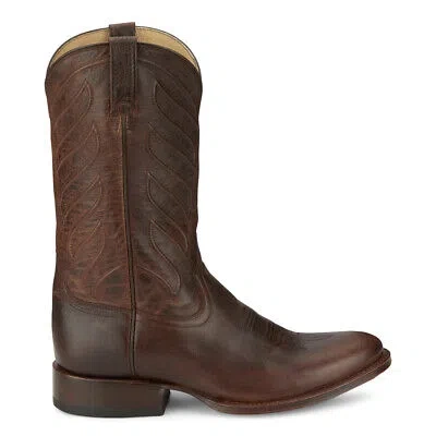 Pre-owned Tony Lama Derby Lenado Medium Round Toe Cowboy Mens Brown Casual Boots Dr3037