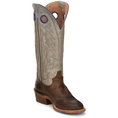 Pre-owned Tony Lama Henley 15" Wide Round Toe Men's Boot In Stout/brown