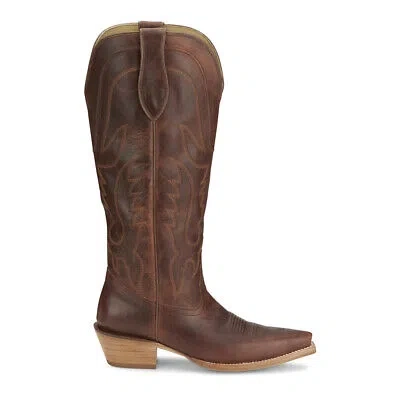 Pre-owned Tony Lama Jess Embroidered Snip Toe Cowboy Womens Brown Casual Boots Dr4251