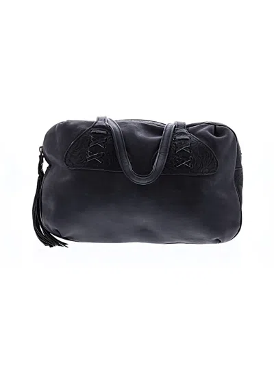 Pre-owned Tony Lama Leather Shoulder Bag In Black
