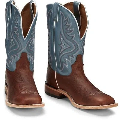 Pre-owned Tony Lama Men's 7955 Avett 11" Maple (brown) Square Toe Unit Heel Western Boots
