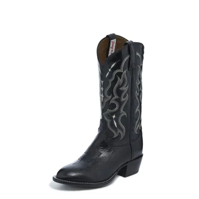 Pre-owned Tony Lama Men's Black Smooth Ostrich Cowboy Boot Round Toe - Ct871