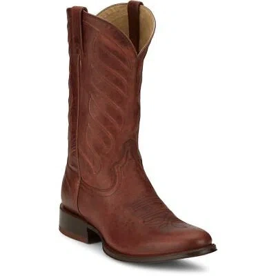 Pre-owned Tony Lama Men's Dr3036 Lenado 12" Cognac Round Toe Classic Western Boot In Cognac (brown)