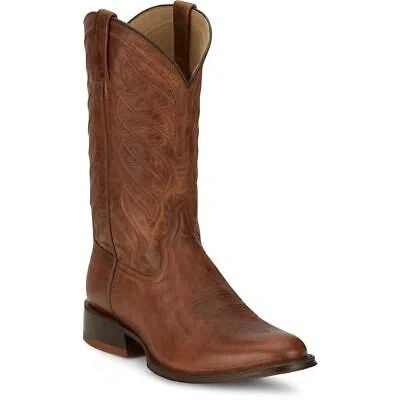 Pre-owned Tony Lama Men's Dr3038 Lenado 12" Tawny Round Toe Classic Western Boot In Tawny (brown)