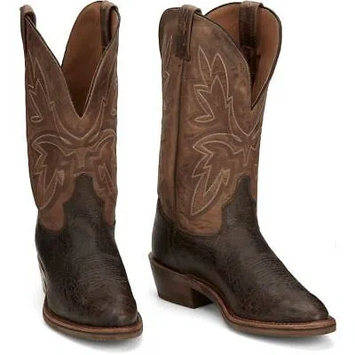 Pre-owned Tony Lama Men's Ep7800 Fernando 12" Brown Medium Round Toe Western Pull-on Boots