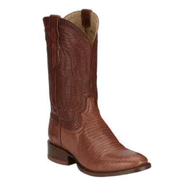 Pre-owned Tony Lama Men's Kirtland Cognac Lizard Western Boot Dr5152 In Brown