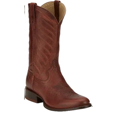 Pre-owned Tony Lama Men's Lenado Cognac Goat Rust Brown Leather Boots Dr3036