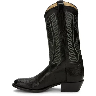 Tony Lama Men's Mccandles Ostrich Boots In Black