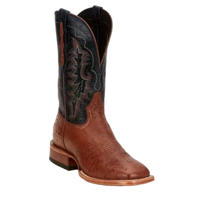 Pre-owned Tony Lama ® Men's Murillo Embroidered Navy Western Boots Sa6101 In Blue