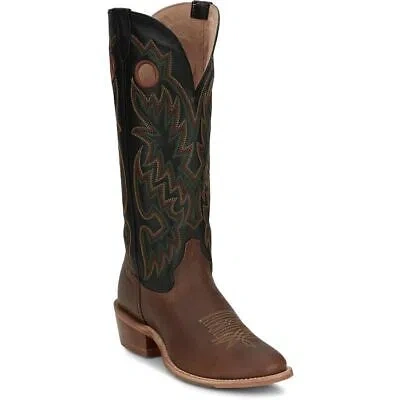 Pre-owned Tony Lama Men's Sa2003 Rutledge 15" Buckaroo Gold/tan Round Toe Western Boot In Gold/tan (brown)