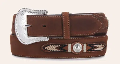 Tony Lama Men's Sierra Madre Brown Bark Concho Western Belt