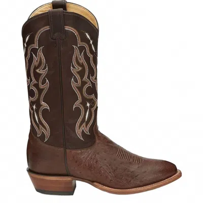 Tony Lama Men's Tiberius Smooth Ostrich Western Boots In Tobac Smooth Ostrich In Brown