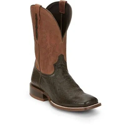 Pre-owned Tony Lama Men's Tl5381 Rancho 11" Umber Square Toe Western Boot In Umber (brown)