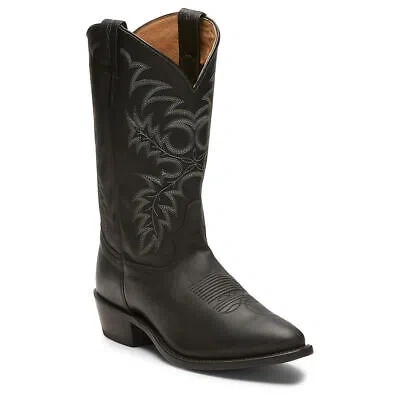 Pre-owned Tony Lama Segar 12" Round Toe Men's Boot In Black