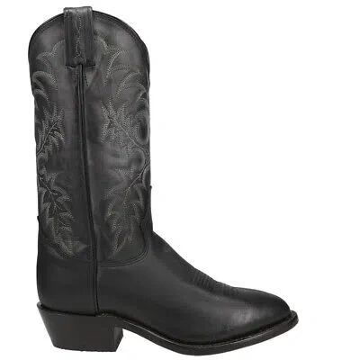 Pre-owned Tony Lama Segar Round Toe Cowboy Mens Black Casual Boots 7900