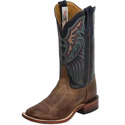 Tony Lama Women's Dava Western Boot In Brown/royal Blue In Multi