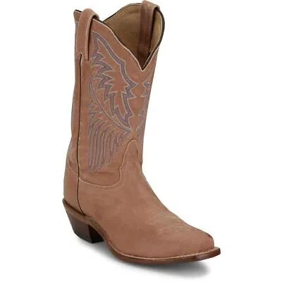 Pre-owned Tony Lama Women's Ep4584 Sagrada 11" Camel Square Toe Western Boot In Camel (tan)