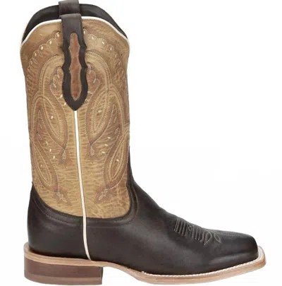 Tony Lama Women's Gabriella Western Boot In Espresso Brown/ Tan In Multi
