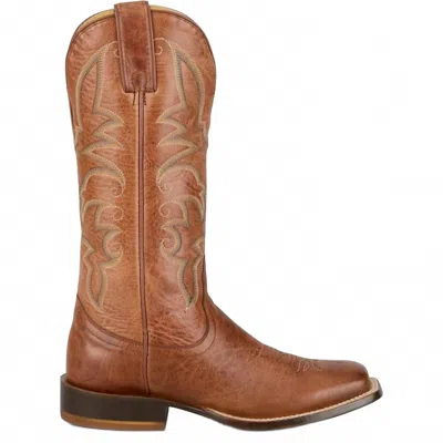 Tony Lama Women's Helena Goat Wide Square Toe Boot In Cognac /brown