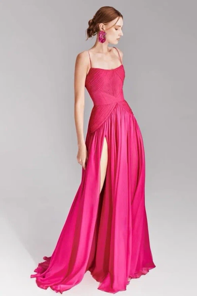 Tony Ward Chiffon Skirt Dress In Multi