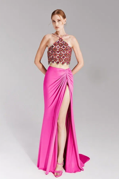 Tony Ward Crop-top Dress In Multi