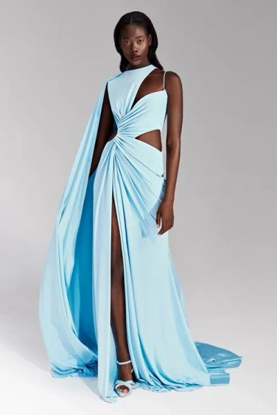 Tony Ward Cut-out Draped Gown In Multi