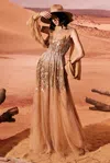 Tony Ward Degraded Sequin Tulle Gown In Multi