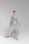 Tony Ward Dramatic Sequined Gown In Multi