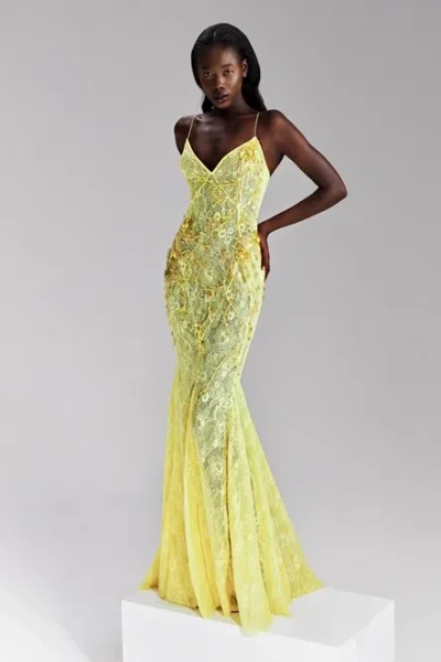 Tony Ward Embellished Lace Dress In Multi
