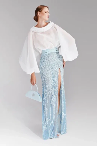 Tony Ward Organza Lace Gown In Multi